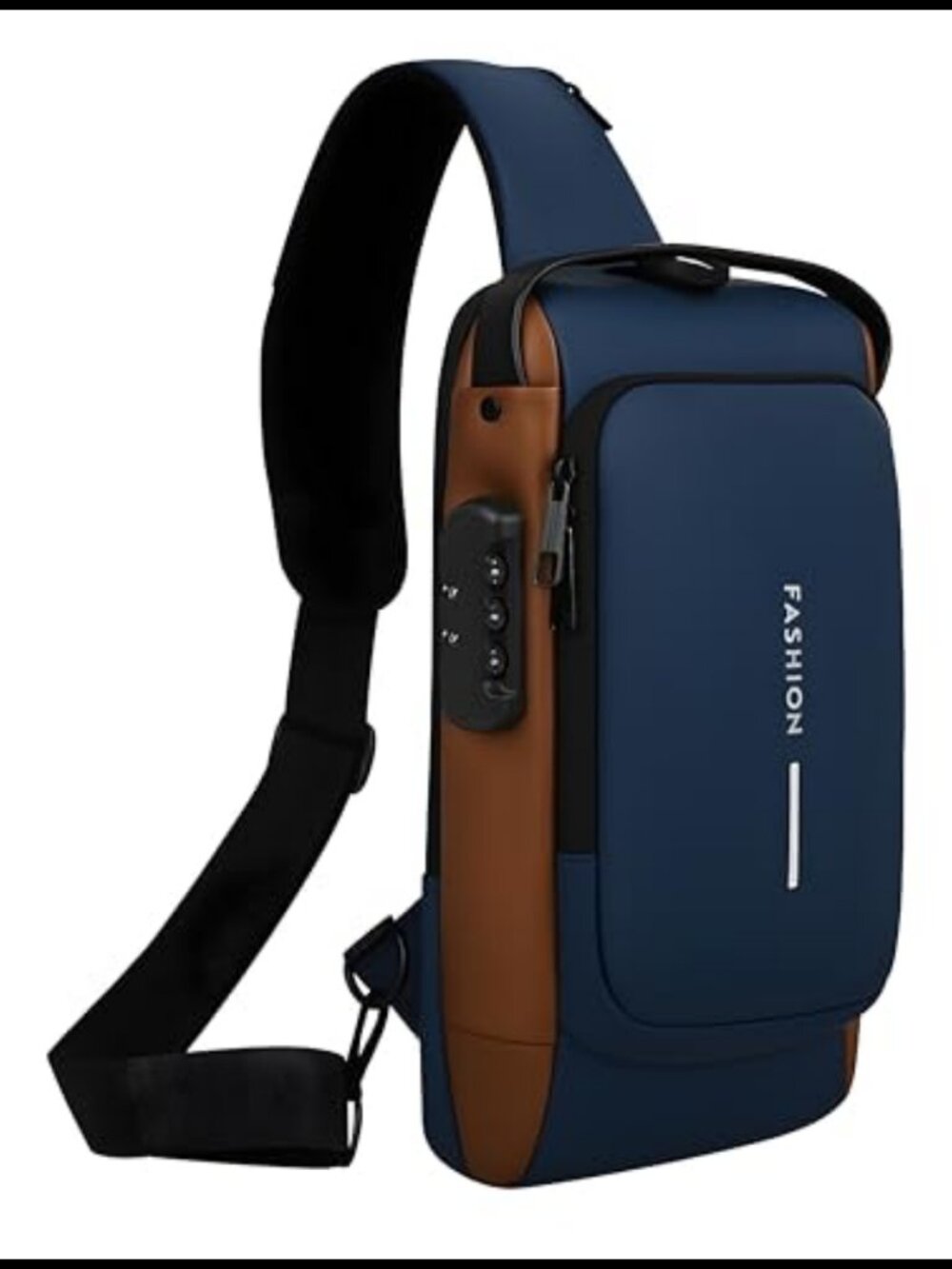 Anti-Theft Sling Bag USB Port Water-Resistant Chest Backpack Travel